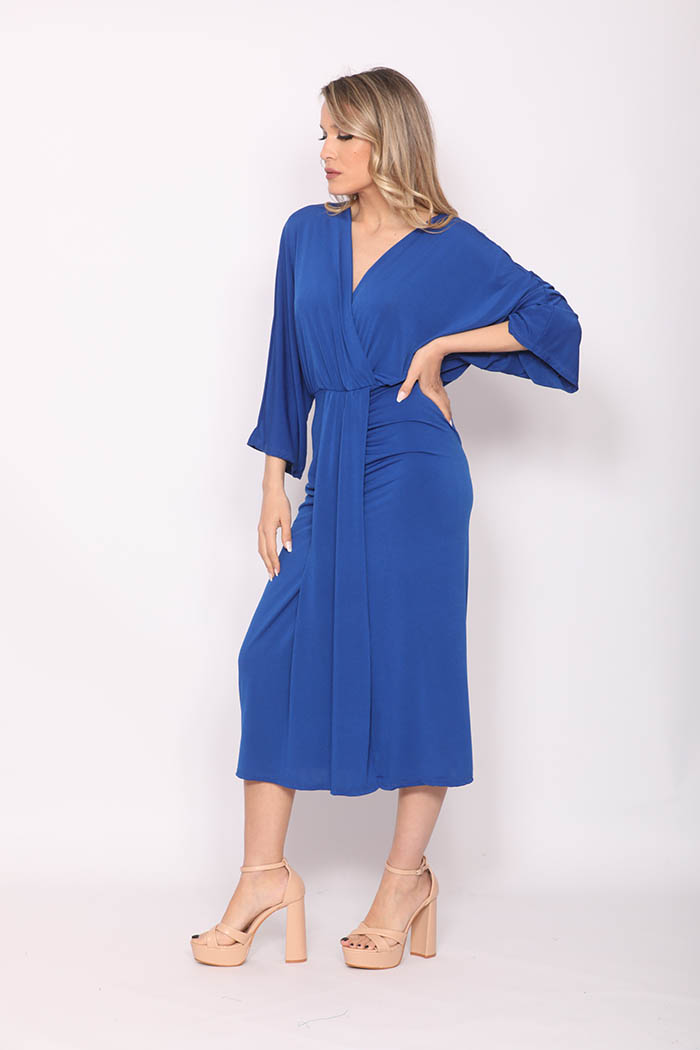 Φόρεμα Κρουαζέ Με Σχέδιο Σε Μπλε Ρουά